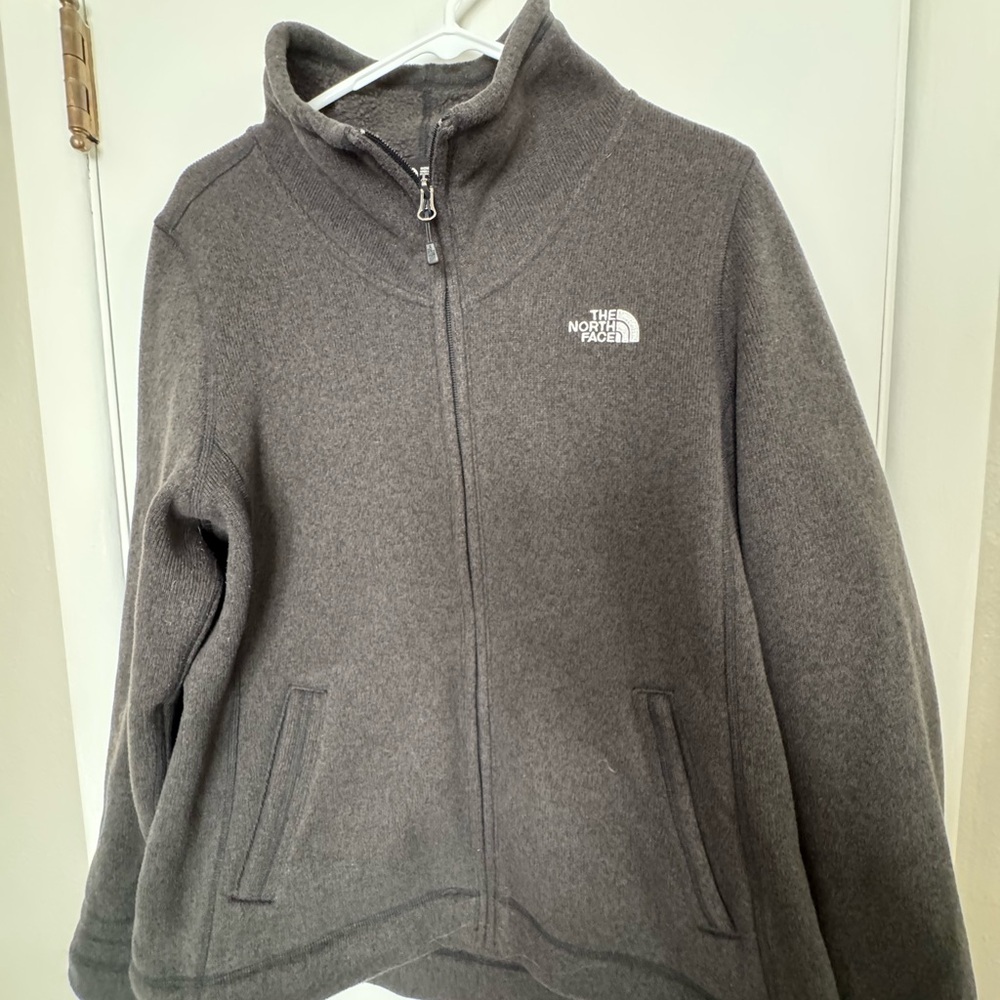 The North Face Charcoal Knit Zip-Up